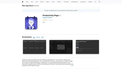 Productivity Page